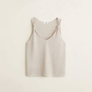 Knot knitted top - beige